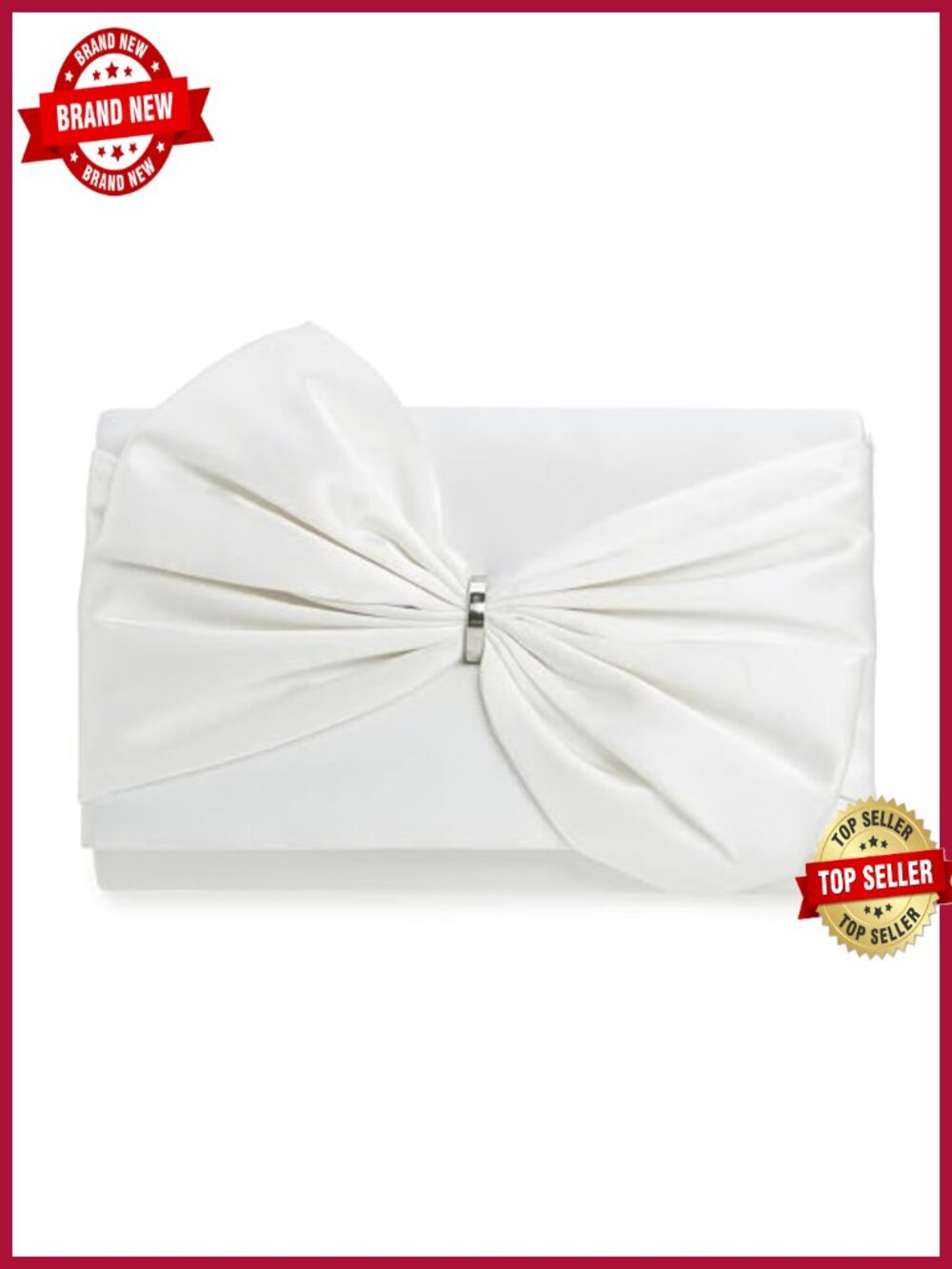 Satin Bow Clutch Evening Bag Formal Purse Prom